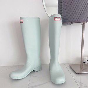 HUNTER Original Tour Tall Packable Rain Boot Green